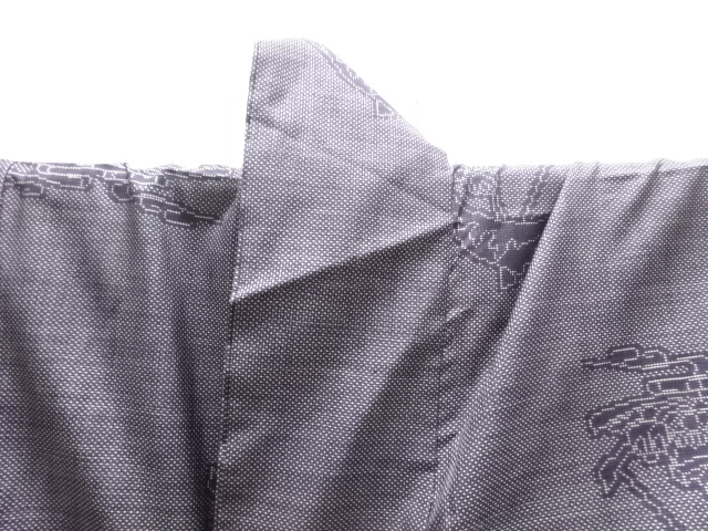  船模様織り出し本場泥大島紬着物(5マルキ)